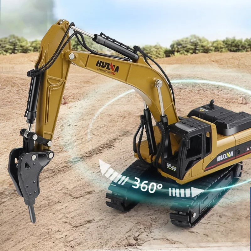 Diecast Construction Vehicle Toy Set: Excavator, Dump Truck, Crawler Tractor & More