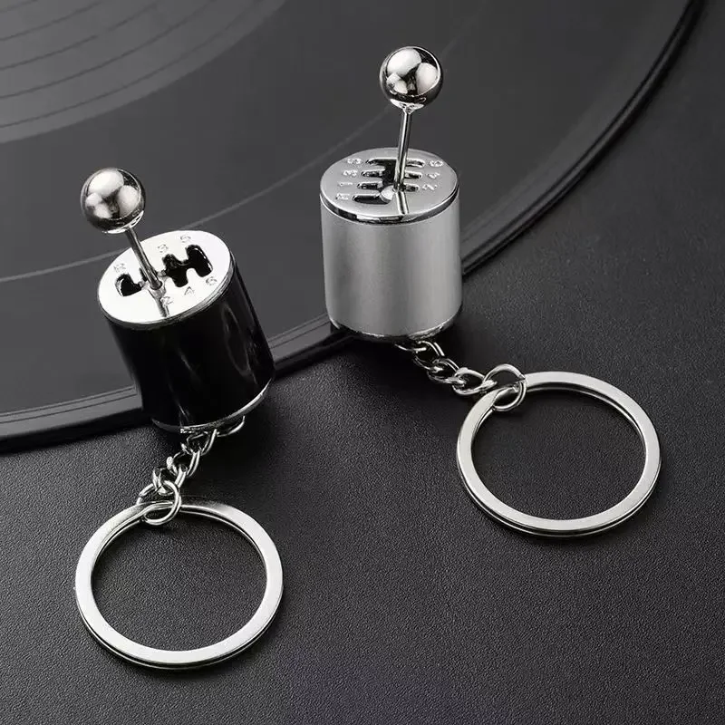 Mini Turbo Turbocharger Keychain Car-styling Keyring Gear Gearbox Pendant Keychain Stick Knobs Keyring Shift Metal Fidget Toys 5