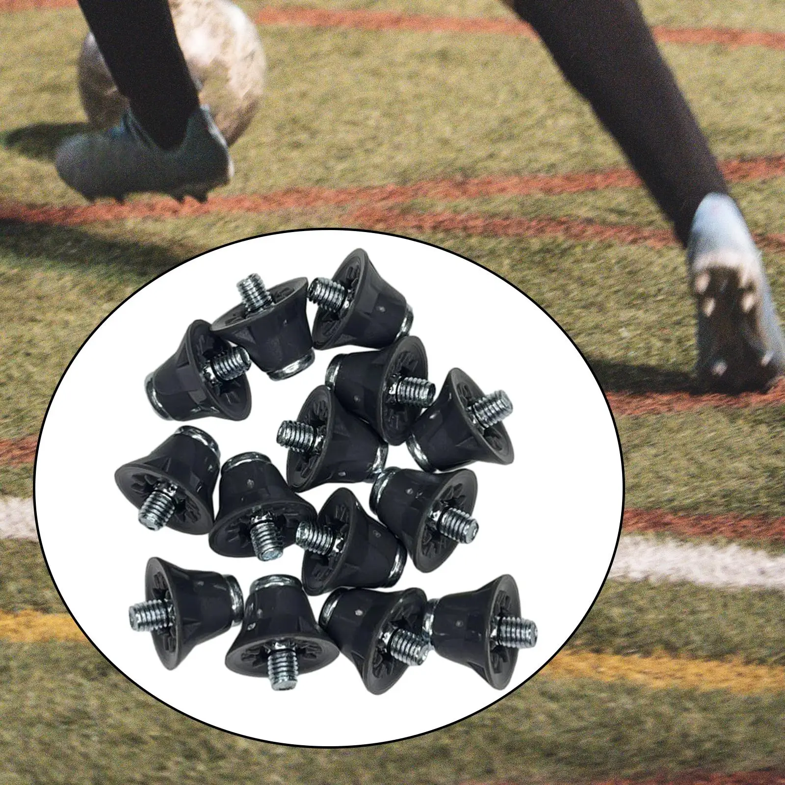 14Pcs Football Shoe Spikes Stable Screw in Thread Screw 5mm Non Slip Rugby Studs for Athletic Sneakers Competition Training