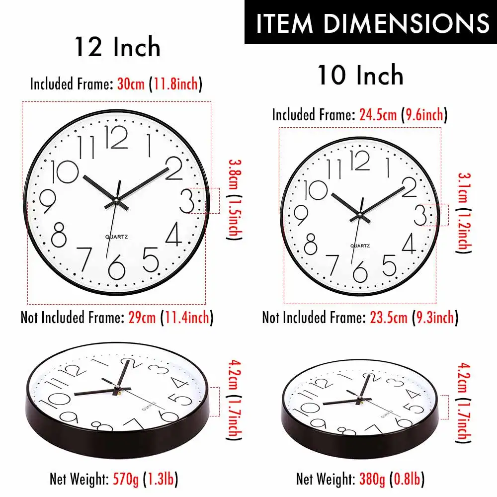 Modern Battery-Operated Wall Clocks