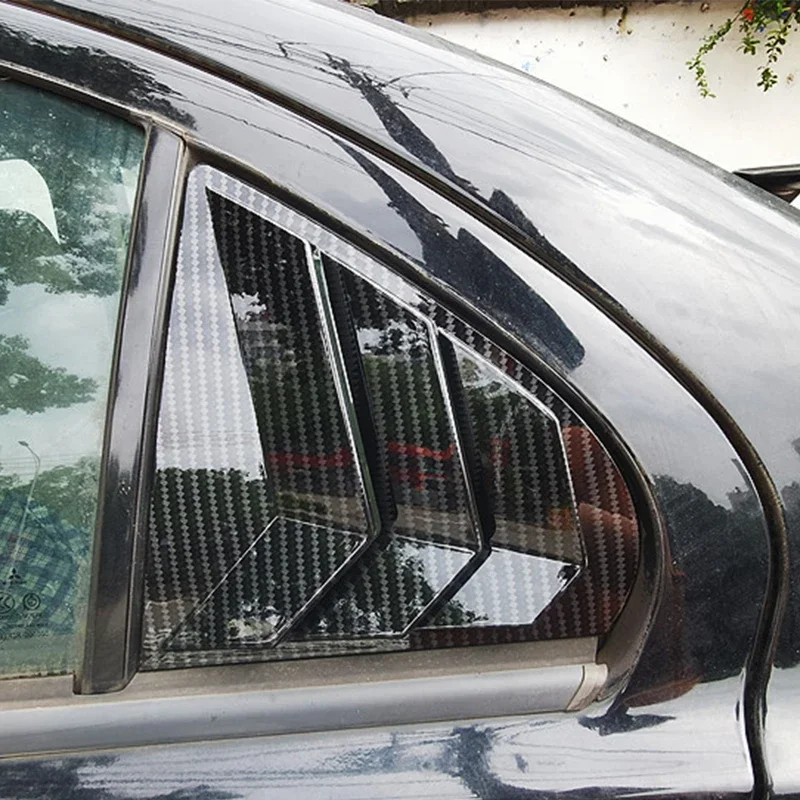 For Mitsubishi Lancer EX X EVO 2008-Rear Window Side Vent Shutter Louver Cover Trim Car Accessories Auto Parts Carbon Fiber car side window louver