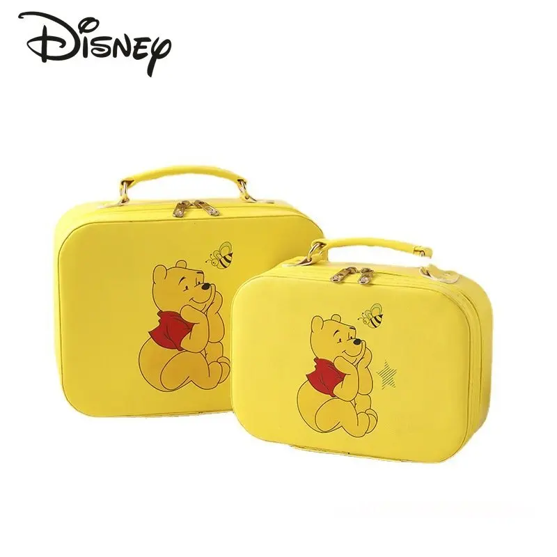 Disney Winnie Bear New Cartoon Makeup Bag Fashion Large Capacity Cosmetic Storage Bag High Quality Waterproof Item Sorting Box