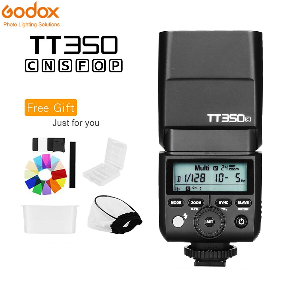 Godox Tt350C Tt350N Tt350S Tt350F Tt350F Tt350O Flash 2.4G Hss Ttl Wireless Speedlite Flash Per Sony Nikon Canon Olympus Fuji