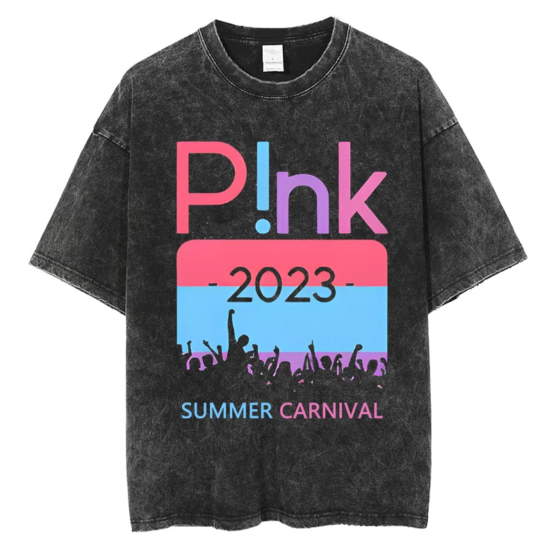 

Футболка P!nk летняя для карнавала 2023, концерта, качественная хлопковая Футболка y2k Harajuku для мужчин и женщин, футболка в стиле Хай-стрит, топ, рок, розовая футболка с текстовым принтом