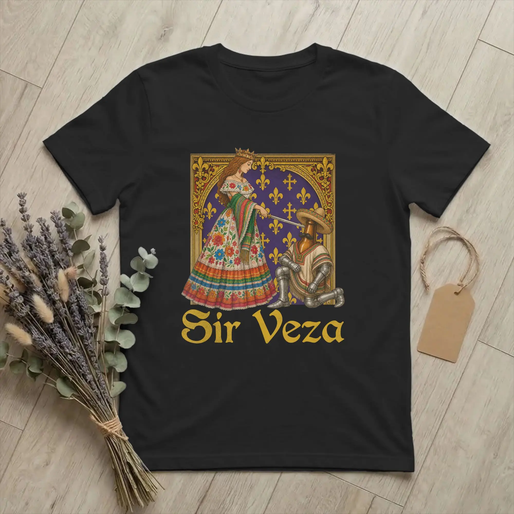 Sir Veza Knight Pun Meme Lustiges T-Shirt für Männer Mittelalter Renaissance Vintage Baumwoll-T-Shirt O-Ausschnitt Kurzarm T-Shirt Übergröße Kleidung