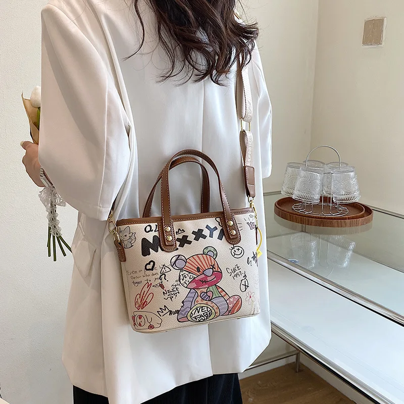 Shoulder Large Capacity Graffiti Bag New Versatile Fashion Handbags For Women Casual High-Quality Messenger Luxury Crossbody Y2k