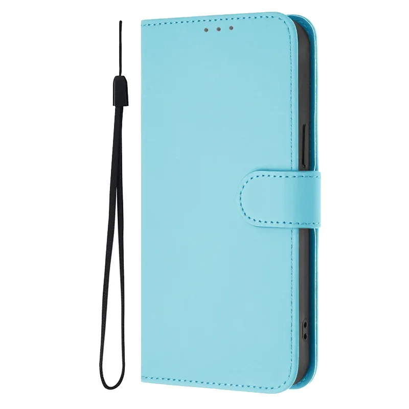 Candy Color Flip Stand Leather Phone Case - Universal Fit
