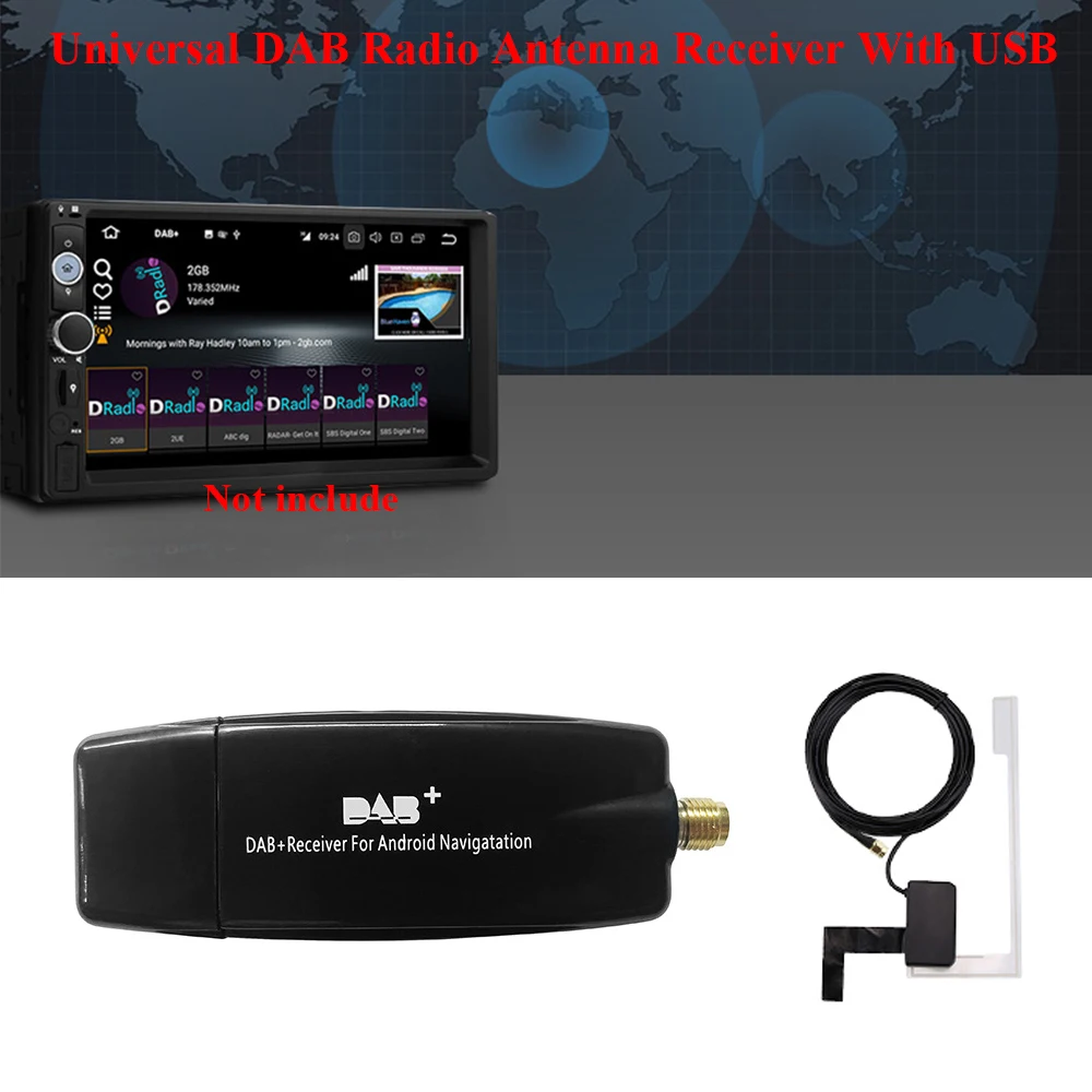 Antenne DAB + GPS + FM pour voiture, amplifiée active sur le toit, étanche  à la poussière, accessoires automobiles universels - AliExpress