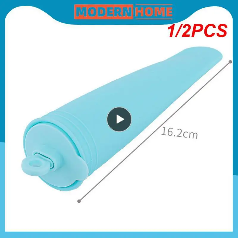 

1/2PCS Summer Popsicle Maker Mould Kitchen Colorful Food-Grade Silicone Ice Cream Mold Childern Kitchen Tool