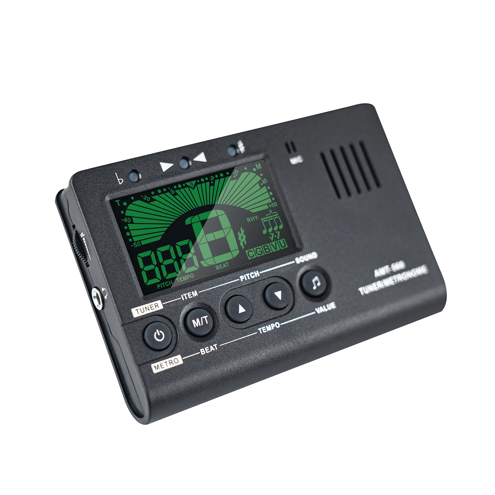 Aroma AMT-560 Electric Tuner Metronome Built-in Mic With Pickup Cable 6.3mm For Guitar Chromatic Bass Violin Ukulele Universal
