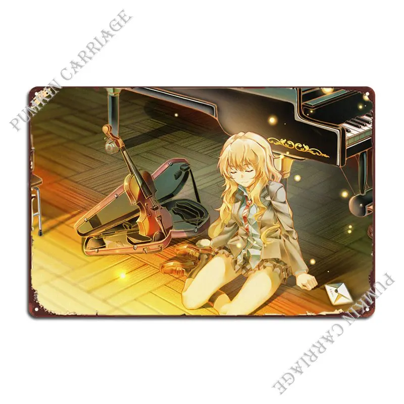 

Your Lie In April Metal Plaque Design Wall Club Designing Tin Sign Poster