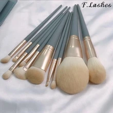 

10Pcs Makeup Brushes Set Blue Professional Soft Rich hair Eyeshadow Makeup Brushes Tool Eyebrow Brush Beauty Cosmetics Concealer