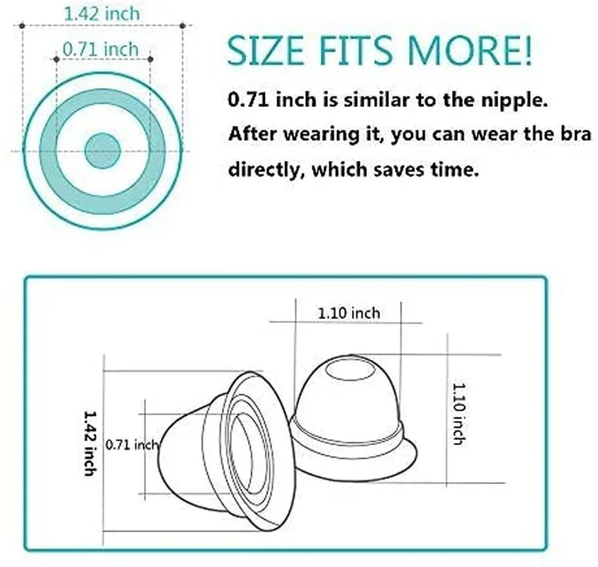 Soft Silicone Nipple Corrector Nipple Suckers Suction Nipple Aspirator Puller Flat Inverted Retraction Nipple Treatment Redress 6