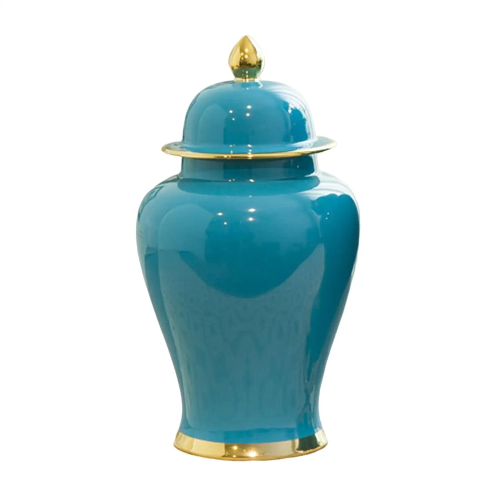 Ceramic Ginger Jar Container with Lid Floral Arrangement for Bedroom Home Kapaklı Seramik Zencefil Kavanozu, Yatak Odası Evi için Çiçek Düzeni