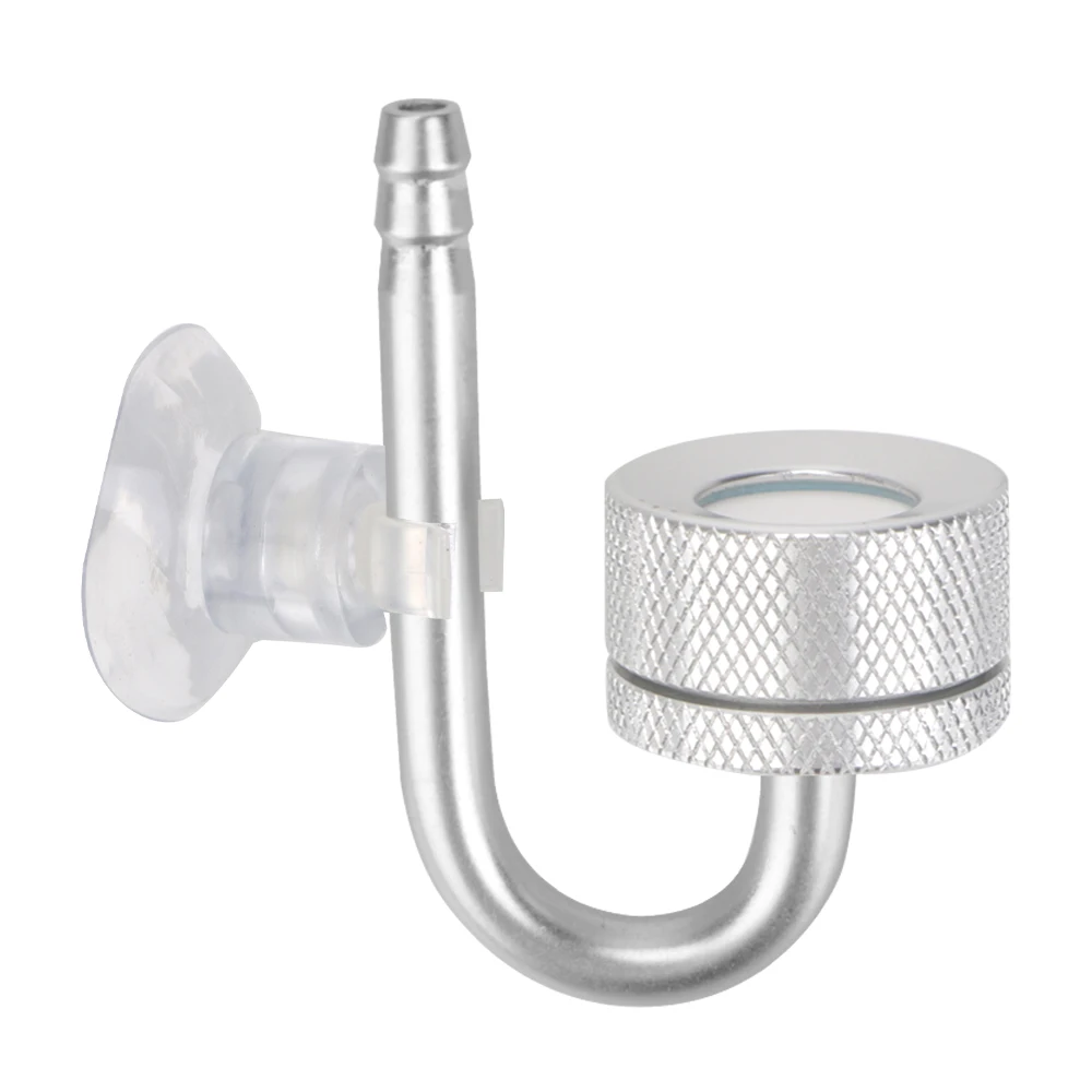 Fish Tank Bubble Atomizer Suction Cup Aquatic Plant Growth Silver Aquarium CO2 Diffuser CO2 Generato