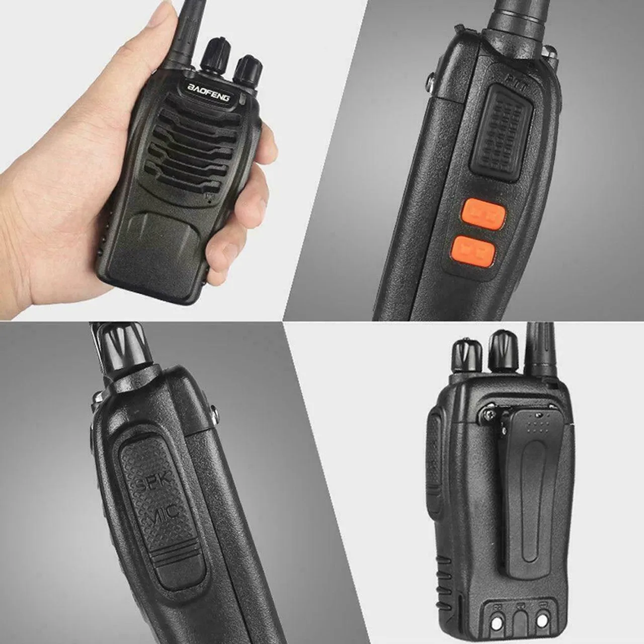 1-4 PCS Baofeng BF-888S UHF Walkie Talkie Long Range VOX Two Way Radio + Earpiece 2