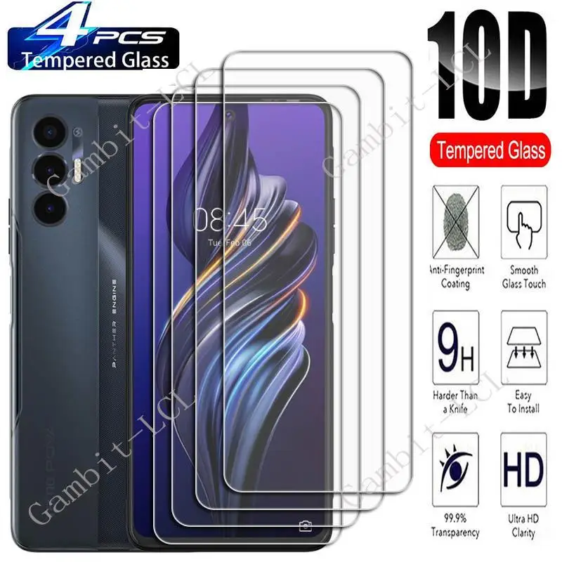 

4PCS For Tecno Pova 3 6.9" Screen Protective Tempered Glass On TecnoPova3 Pova3 LF7n Protection Cover Film