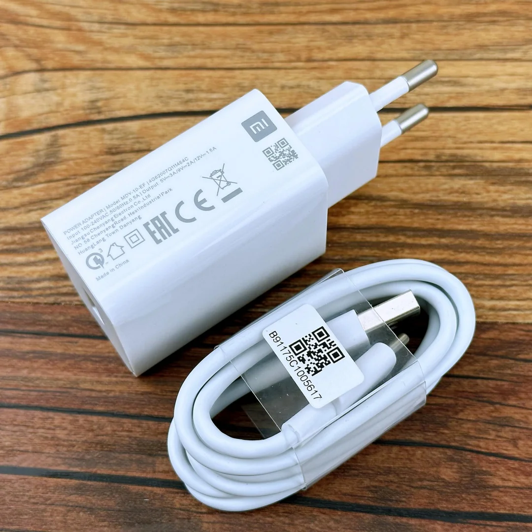 Xiaomi – chargeur d'origine Redmi 13C QC 3.0, Charge rapide, adaptateur USB ue authentique pour Poco C65 C40 M3 Redmi Note 8 Pro 9s 9 13R 5G