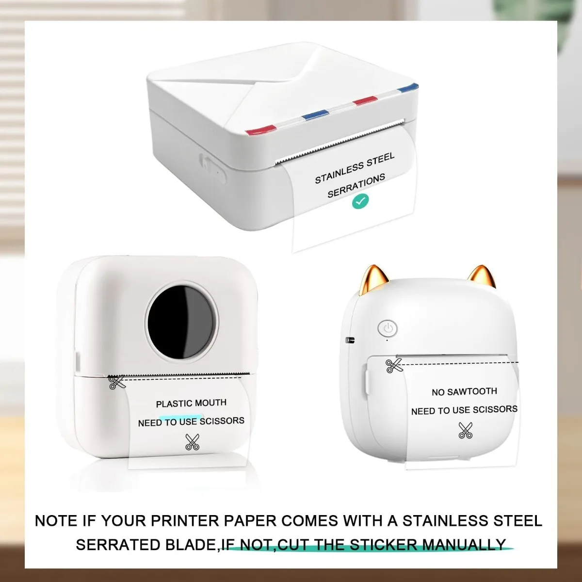 Transparent Self-Adhesive Thermal Paper,Glossy Printer Paper for Mini Portable Printer, 57mm X 25mm, for Most Pocket Printer