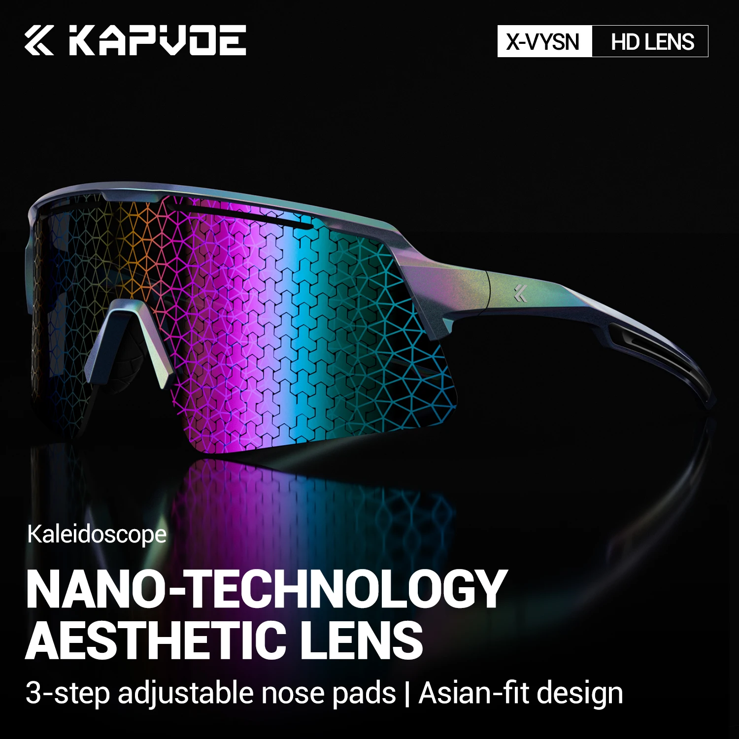 Lunettes vélo KAPVOE nouvelle technologie nano verres UV400 sport outdoor hommes femmes