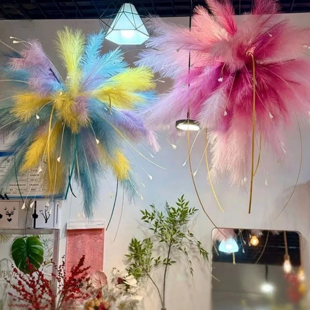 Vibrant Festival Decoration Pampas Grass Arrangement