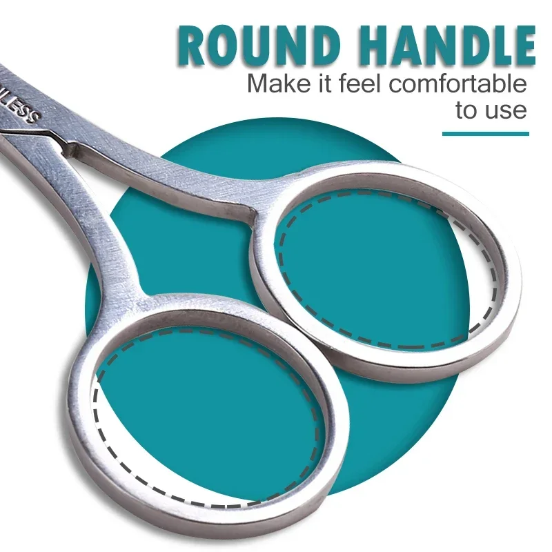 2Pcs Eyebrow Scissor Makeup Eyelash Trimmer  Facial Hair Remover Manicure Scissor Nail Cuticle Tool Beauty Scissors 5
