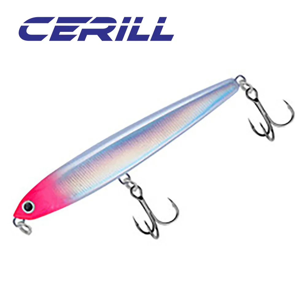 

Cerill 1 PC 10g 14g 18g 24g Dead Fly Sinking Hard Bait Pencil Fishing Lure Artificial Treble Hooks 3D Eyes Long Throw Swimbait