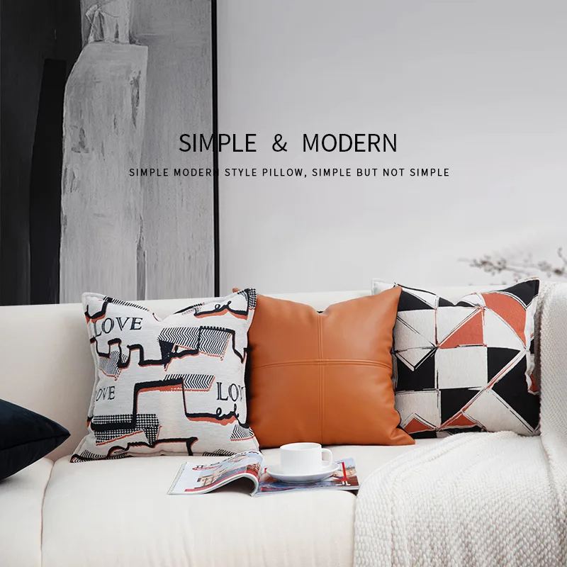 

Pillows French cream style jacquard pillowcase Living room sofa cushion backrest Bedhead bay window cushion