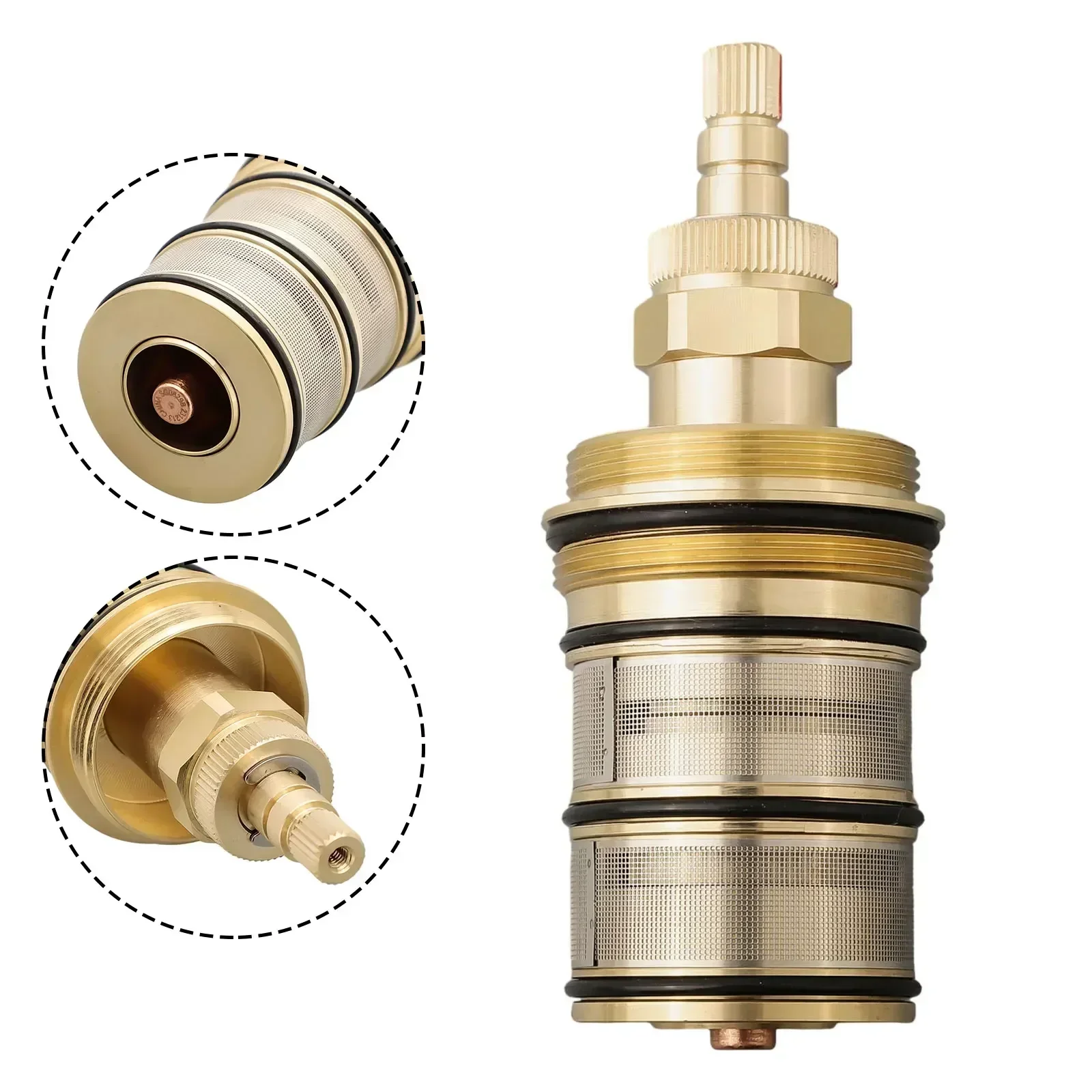 Faucet Valve Core Brass Thermostatic Cartridge Mixer Valve Bar Replacement Parts Repairing Parts For Home Improvement