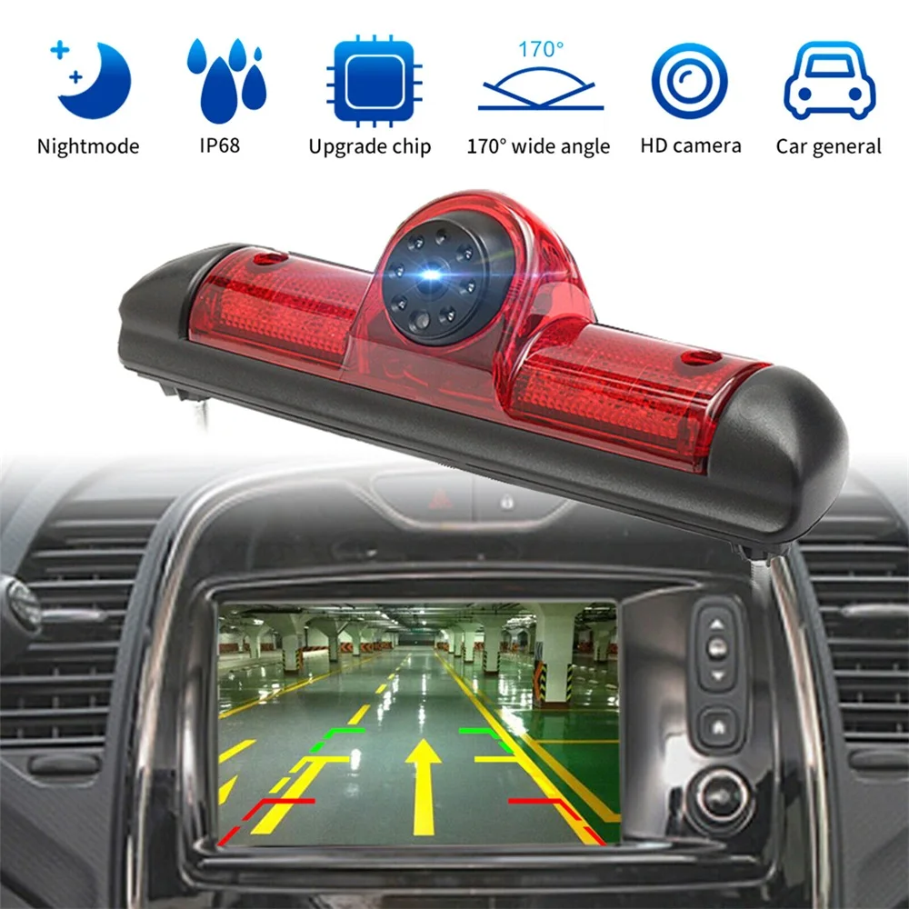 

170 Degree Car 3rd Brake Light Rear View Camera Waterproof Night Vision Reverse For Fiat Ducato Peugeot Boxer Citroen Jumper