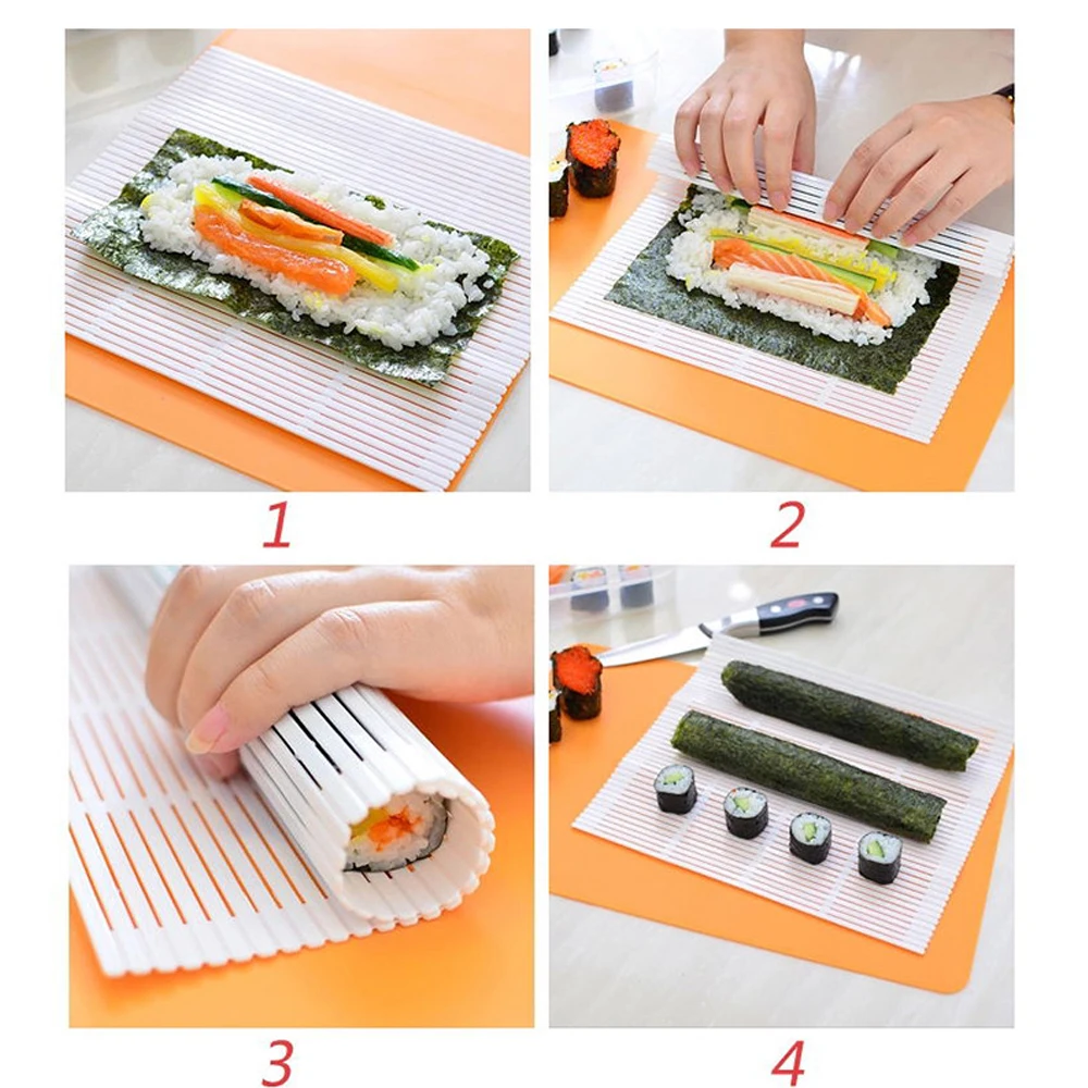 DIY Sushi Roller Mats Non-Stick Washable Reusable Sushi Roll Mold Mat DIY  Food Rolling Rice Rolling Maker Cake Roll Pad Homemade DIY Sushi Making  Plate Mat