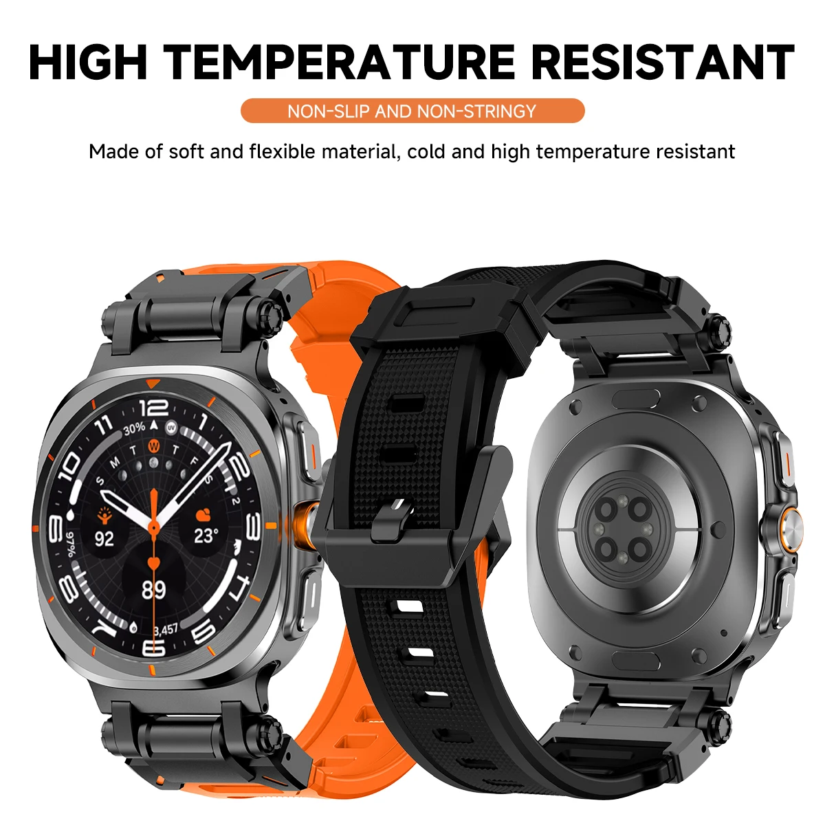 Sports TPU Rubber Quick Fit Strap - Silicone Bracelet Correa