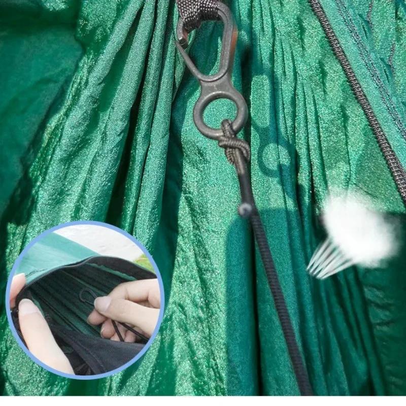 Hammock with Mosquito Net Camping Hanging Hammocks Lightweight Tree Straps Swinging Bed for Outdoor Portable 해먹 hamaca playa 3