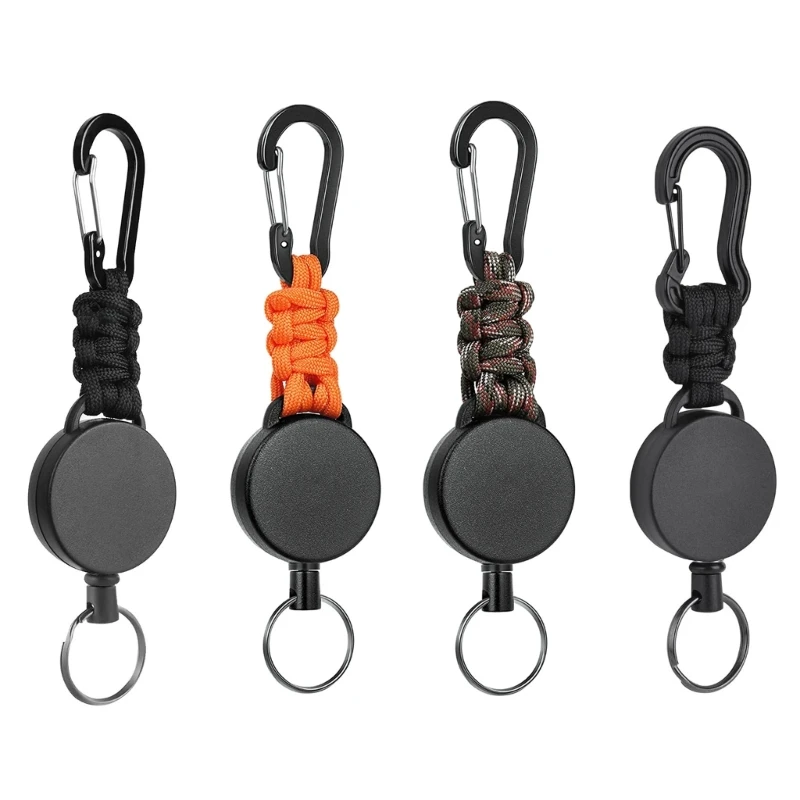 

Paracord Keychains Mini Telescopic Keychain Retractable Rope Carabiner Keychain