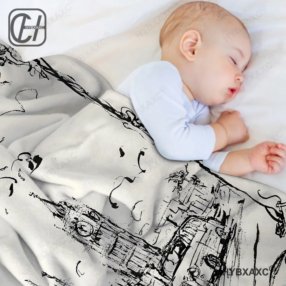 Cute Blanket Set Baby Kawaii Kids Blanket Winter Blanket B-burberry-y Sml Bed Cover Down 4