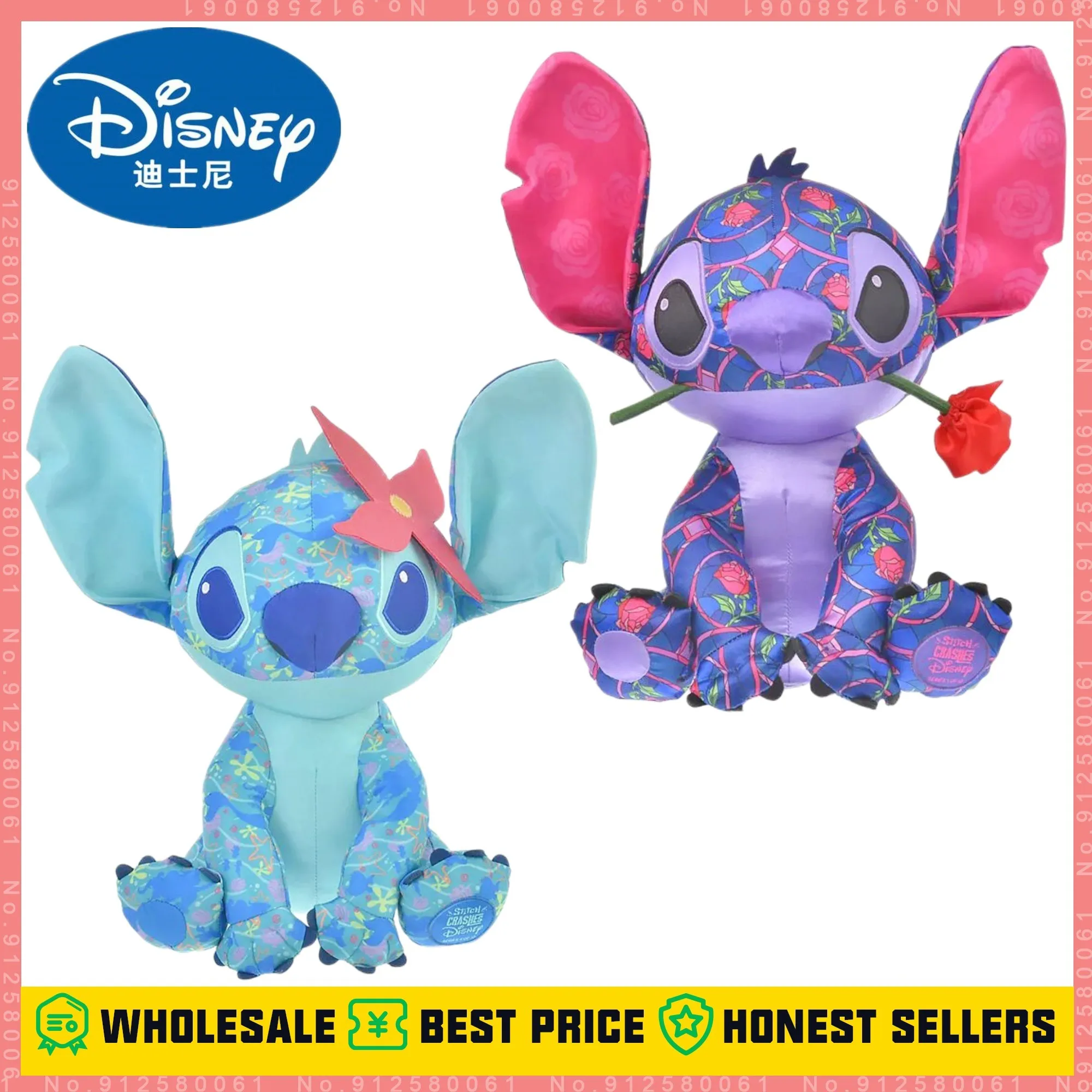 

Genuine Disney 38cm Lilo Stitch Stuffed Plush Toys Kawaii Plush Pillow Limited Edition Lilo And Stitch Rose Doll Gift For Kids