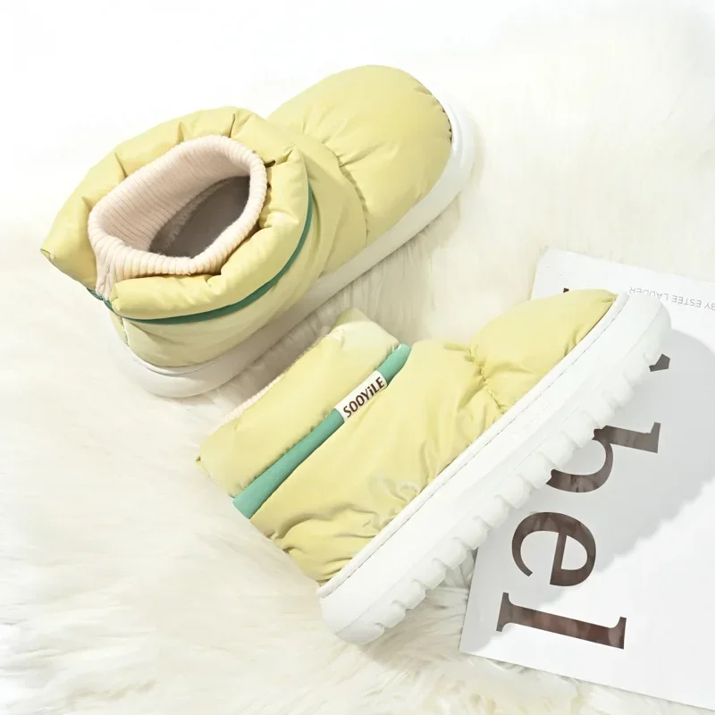 Flat Heels Women's Shoes Winter Furry Female Ankle Boots Warm Cute Plush Platform Woman Snow Boot Waterproof Footwear