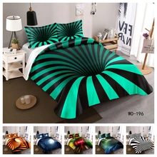 

2/3pcs 10 Patterns 3d Digital Abstract Printing Duvet Cover Set 1Quilt Cover +1/2 Pillowcases Single Twin Double Full Queen King