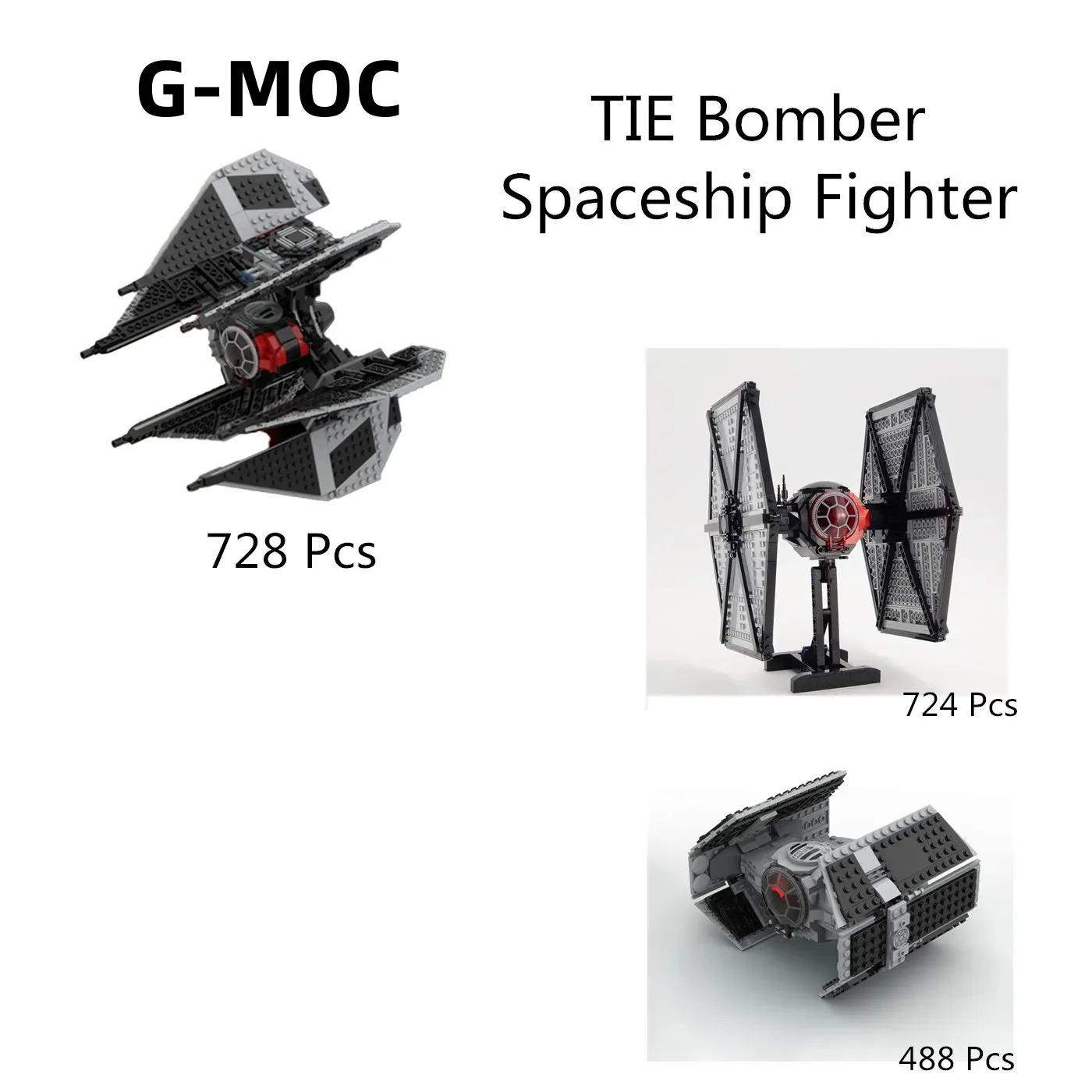 G-Moc Building Blocks Space Wars Tie Advanced X1 Bomber Astronave Fighter Assembly Bricks Collection Fai Da Te Kis Toys Gift