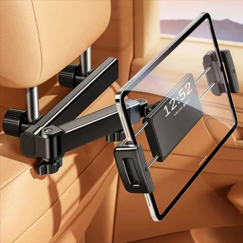 360도 회전 X49A-차량용 헤드레스트 태블릿 홀더 스탠드 6-12.9인치 폰/태블릿 회전식 텔레스코픽 태블릿 브래킷