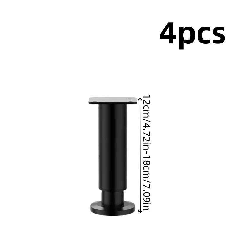 Set of 4 Adjustable Support Legs for Cabinets and Tables with Stable Foot Support