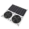 Solar Panel Powered Fan 12inch Waterproof Dual Fan 100W Solar Exhaust Fan for Chicken House Greenhouse 3