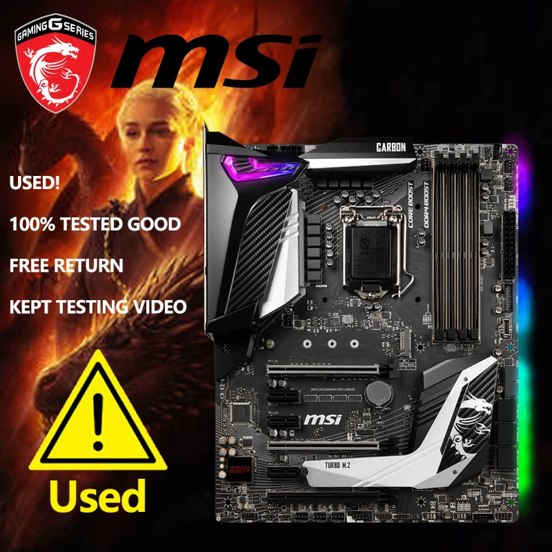 MSI Z390 Gaming Pro Carbon LGA1151 M.2 USB 3.1 Gen 2 DDR4