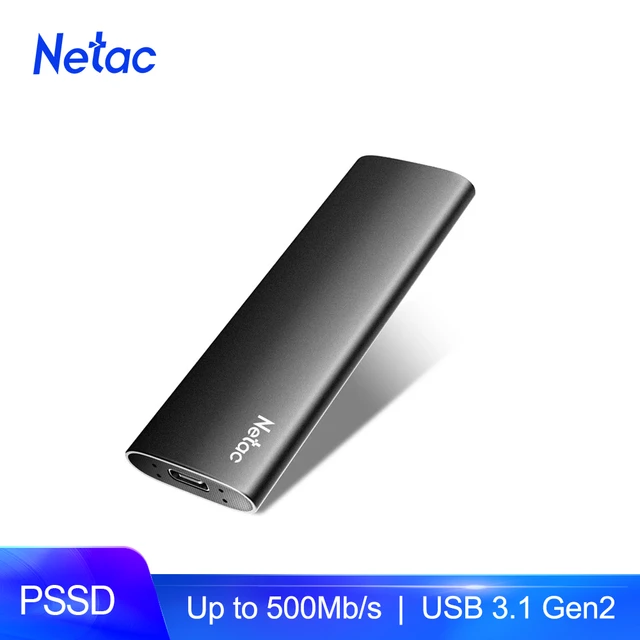 Netac – Disque Dur Externe Ssd Portable Usb 500 Type C, Avec