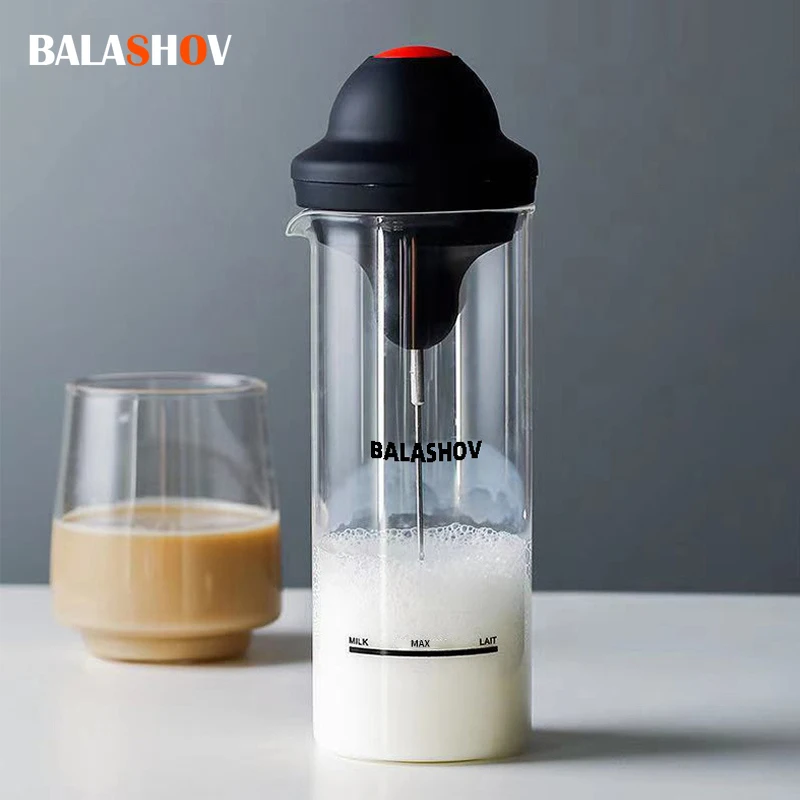 Milk Frother Electric Foamer Coffee Foam Maker Milk Shake Mixer Battery Milk Frother Jug Cup Electric Milk Frother Cup Whisk