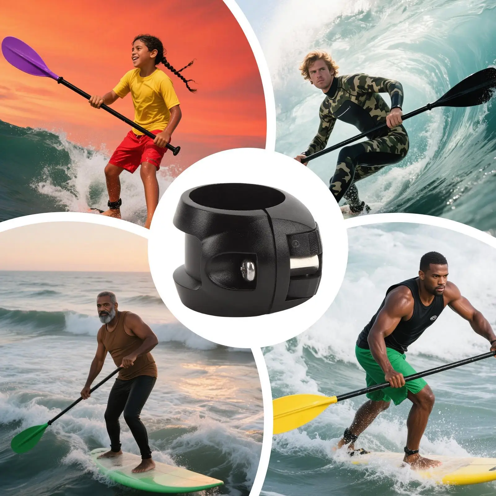 Kayak Paddle Clamp Quick Release Paddle Shaft Clamp Adjustable Oarlock For Kayak Canoe Water Sports Pool River Lake Marine