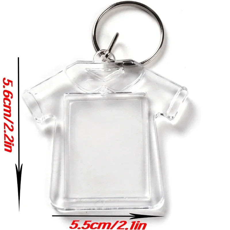 25 Llaveros Acrílicos Para Fotos De Doble Cara, Marcos Personalizados En Blanco En Forma De Corazón, Marco De Fotos Transparente Con Llavero, Adornos De Navidad, Soporte Para Llavero (bordes En Relieve