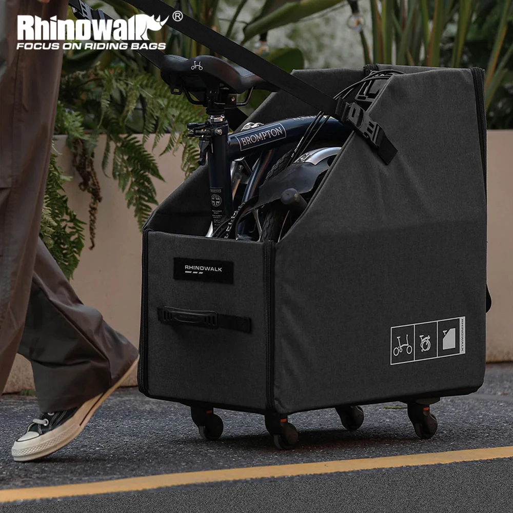 Rhinowalk Brompton Opvouwbare opbergdoos voor fiets, opvouwbaar, kofferbak- organizer voor het vervoer van fietsen, reistas Rhinowalk Brompton Opvouwbare opbergdoos voor fiets, opvouwbaar, kofferbak- organizer voor het vervoer van fietsen, reistas