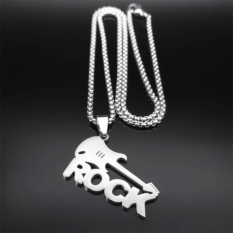 Rock Music Guitar Chain Necklace