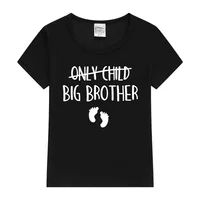 Only Child Big Brother Sister To Be Pregnancy Announcement Tshirt Kids Short Sleeve Kid T-shirt Children Cotton Casual Tees Top 1